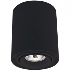 Σποτ Στρογγυλό Οροφής με ντουί GU10 Αλουμινίου Μαύρο 92DL044R1/BL